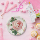 Vintag Rosa Rose Pappteller (Party)