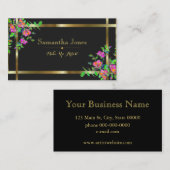 Vintag rosa Rose - Visitenkarte (Vorne/Hinten)