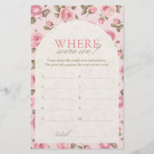 Vintag rosa Rose wo wir Brautparty spielen (Vorderseite)