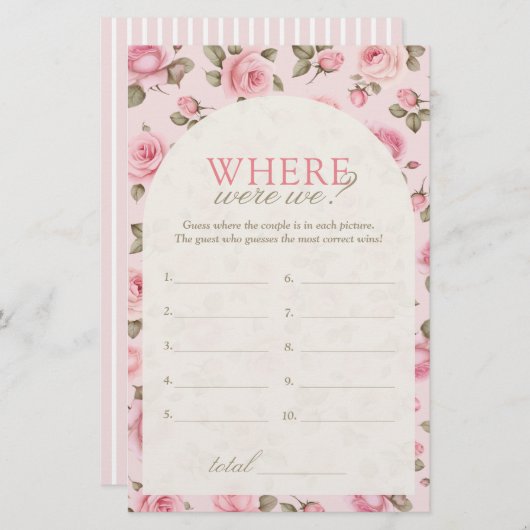 Vintag rosa Rose wo wir Brautparty spielen (Vorne/Hinten)