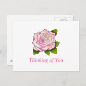 Vintag rosa Rose Zeichne benutzerdefinierte Postka Postkarte (Vorne/Hinten)