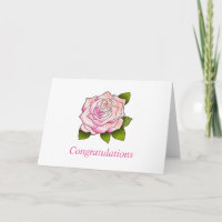 Vintag Rosa Rose Zeichnend Glückwunschkarte