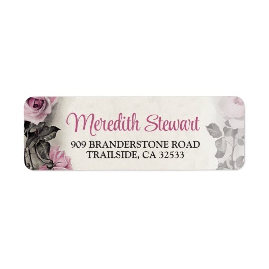 Vintag Rosa Rosen 90. Geburtstagsfeier Rücksendead (Vorne)