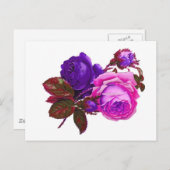 Vintag rosa Rosen - Geschenke Postkarte (Vorne/Hinten)