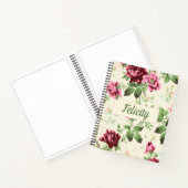 Vintag rosa Rosen individuelle Name Notizblock (Innenseite)