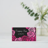 Vintag rosa Rosen Visitenkarte (Stehend Vorderseite)