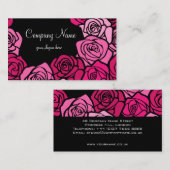 Vintag rosa Rosen Visitenkarte (Vorne/Hinten)