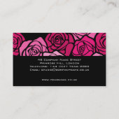 Vintag rosa Rosen Visitenkarte (Rückseite)