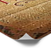 Vintag rosa Rosen Zuhause-Deko-Plakat Poster (Ecke)