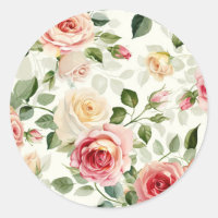 Vintag-Rosa-Rosenaufkleber