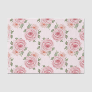 Vintag rosa Rosengarten Hütte Blumenmuster Seidenpapier