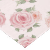 Vintag rosa Rosengarten Hütte Blumenmuster Tischdecke (Schrägansicht)