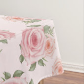 Vintag rosa Rosengarten Hütte Blumenmuster Tischdecke (Beispiel)