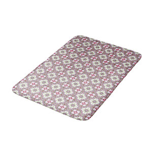Vintag Rosa Rot Barcelona Blume Ribbon Badematte