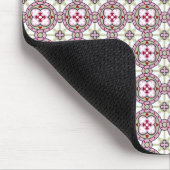 Vintag Rosa Rot Barcelona Blume Ribbon Mousepad (Ecke)