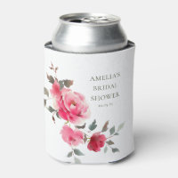 Vintag rosa Rote Rosen Aquarellfarben Brautparty