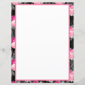 Vintag rosa Rote Rosen Blumenmuster (Rückseite)