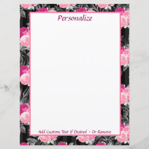 Vintag rosa Rote Rosen Blumenmuster