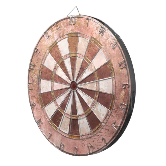 Vintag rosa Rustikal Dartscheibe (Vorderseite rechts)