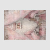 Vintag rosa Santa Seidenpapier (Vorderseite)