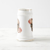 Vintag Rosa Skull Collage Bierglas (Mittel)