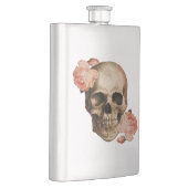 Vintag Rosa Skull Collage Flachmann (Rechts)