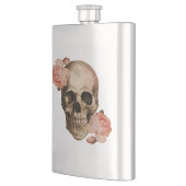 Vintag Rosa Skull Collage Flachmann (Links)