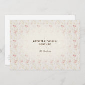 Vintag rosa Tinte Rose Druckgeschenkzertifikat (Vorne/Hinten)