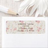 Vintag rosa Tinte Rose Rücksendeadresse (Insitu)