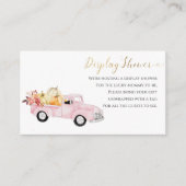 Vintag rosa Truck Display Dusche Kinderdusche Begleitkarte (Vorderseite)