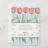 Vintag rosa Tulip Floral Moving Ankündigung (Rückseite)