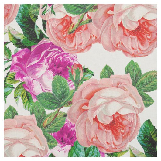 Vintag rosa und Lila Blüten Stoff (Muster)