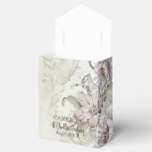 Vintag Rosa Viktorianische Blumenweine Geschenkschachtel (Geöffnet)