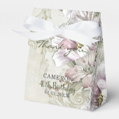 Vintag Rosa Viktorianische Blumenweine Geschenkschachtel (Vorderseite)