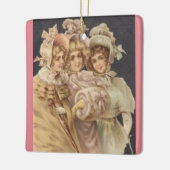 Vintag Rosa Viktorianische Weihnachtsschmuck (Links)