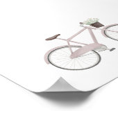 Vintag rosa Wasserfarbe mit Blume Poster (Ecke)