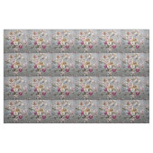 Vintag rosa, weiße Stoffstruktur Blumenmuster Stoff (Yard (91,4 cm))