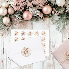 Vintag rosafarbene, individuell einstellbare Fläch Runder Aufkleber