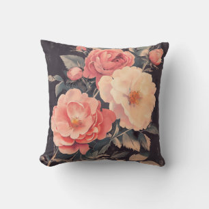 Vintag Rose Bouquet Pillow Kissen