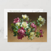 Vintag Rose Bouquet Postcard Postkarte (Vorne/Hinten)