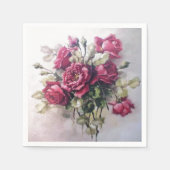 Vintag Rose Bouquet Serviette (Vorderseite)