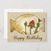 Vintag Rosenbonbon Postkarte (Vorne/Hinten)