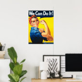 Vintag Rosie, das Riveter War Poster (Heimbüro)