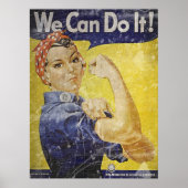 Vintag Rosie The Riveter Poster (Vorne)