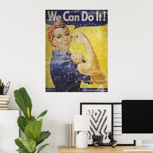 Vintag Rosie The Riveter Poster (Heimbüro)