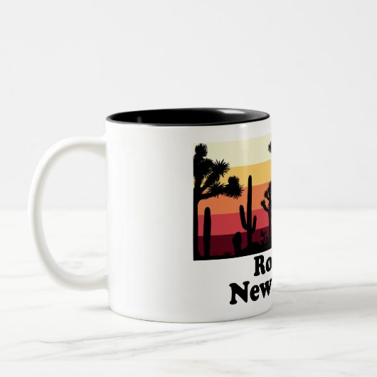 Vintag Roswell New Mexico Zweifarbige Tasse (Links)