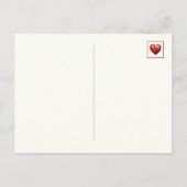 Vintag Rot und Cream Gingham mit Herz Postkarte (Rückseite)