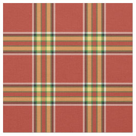 Vintag Rot und Gelb Schottisch Kariert Stoff