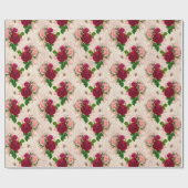 Vintag Rot und Rosa Geschenkpapier (Flach)