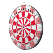 Vintag Rot und Weiß Dartscheibe (Vorderseite rechts)